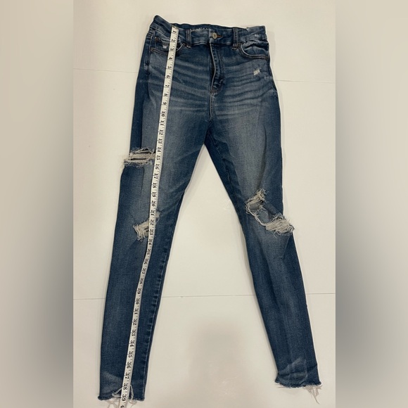 American Eagle Curvy Super Hi-Rose Jegging Medium wash Size 4 - Picture 5 of 10